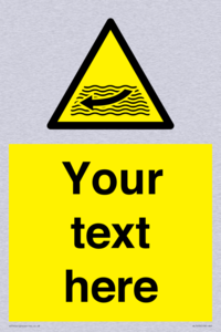 Custom Warning strong river flows